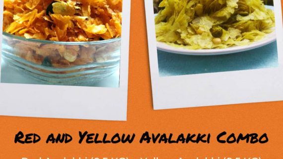 Delicious Evening Snacks Combo of Red Avalakki and Yellow Avalakki